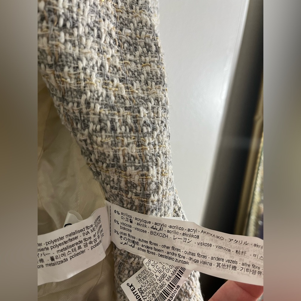 Zara Women's Classic Tweed Blazer - Picture 10 of 13